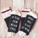 Chaussettes pour femmes avec inscription amusante J529 6