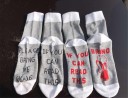 Chaussettes pour femmes avec inscription amusante J529 3