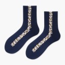 Chaussettes pour femmes avec rayure léopard 7