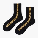 Chaussettes pour femmes avec rayure léopard 5
