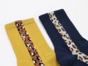 Chaussettes pour femmes avec rayure léopard 4