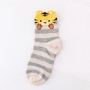 Chaussettes rayées pour femmes avec des animaux 5