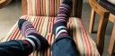 Chaussettes rayées pour hommes 1