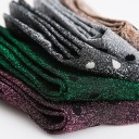 Chaussettes scintillantes à pois pour femmes 1