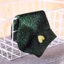 Chaussettes scintillantes pour femmes avec un cœur 8