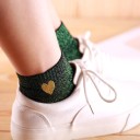 Chaussettes scintillantes pour femmes avec un cœur 4