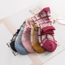 Chaussettes transparentes à carreaux pour femmes A1052 7