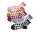 Chaussettes transparentes à carreaux pour femmes A1052 8
