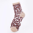Chaussettes transparentes à pois pour femmes 4