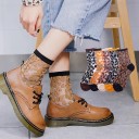Chaussettes transparentes à pois pour femmes 1