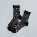 Chaussettes transparentes pour femmes à pois 11