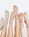 Chaussettes transparentes pour femmes avec des étoiles 2