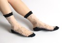 Chaussettes transparentes pour femmes avec des fleurs 7