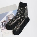 Chaussettes transparentes pour femmes Black 1