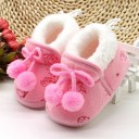Chaussons d'hiver pour enfants avec pompons 2