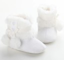 Chaussons d'hiver pour filles avec pompons 1