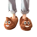 Chaussons en peluche chauds en forme de caca Chaussons doux pour la maison avec semelle antidérapante Chaussons amusants Chaussures humoristiques pour l'hiver 4