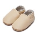 Chaussons pour enfants en cuir PU Modèle à enfiler avec élastique autour de l'ouverture Semelle lisse Sans fermeture Baskets 13