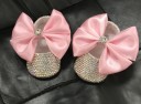 Chaussons pour filles avec des pierres et un nœud 3