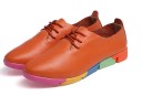 Chaussures à lacets pour femmes avec plateforme colorée J2395 1