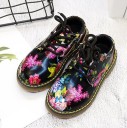 Chaussures à lacets pour filles avec des fleurs 4