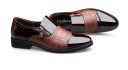 Chaussures à lacets pour hommes avec fermeture éclair J1508 4