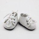 Chaussures à lacets pour poupée blanc