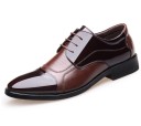Chaussures à lacets vernies pour homme J1480 2