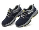 Chaussures de travail de sécurité avec coque en acier et acier dans la semelle Combinaison de cuir PU et de mesh Semelle robuste 5