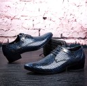 Chaussures de ville pour hommes en style serpent J1510 2