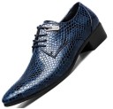 Chaussures de ville pour hommes en style serpent J1510 5