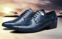 Chaussures de ville pour hommes en style serpent J1510 6
