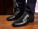Chaussures de ville pour hommes en style serpent J1510 8