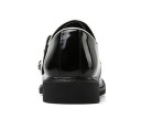 Chaussures derby vernies pour hommes - Noires 2