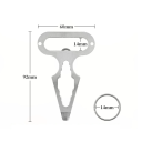 Chave de aço inoxidável para defesa pessoal EDC Abridor de garrafas Ferramenta de bolso multifuncional Pendente de defesa pessoal para chaves Aço inoxidável Design compacto 2