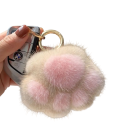 Chaveiro 8,5 x 8,5 cm Poliéster Peluche Pata de Gato Pendente para Chaves Mochila Bolsa Acessório Macio e Peludo Presente Fofo 2