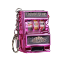 Chaveiro com máquina de jogo rotativa 7 x 3 cm Chaveiro em plástico com tema pokémon Brinquedo para chaves Gadget para crianças e adultos 4