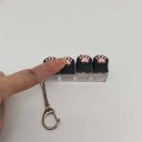 Chaveiro com quatro patas de gato de silicone macio Brinquedo antistress Pendente para chaves, mochila ou telemóvel 9
