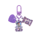 Chaveiro com ursinho e rebuçado 2 cm Pendente de resina com inscrição Decoração para chaves Bolsa Mochila Presente fofinho 3