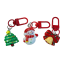 Chaveiros de Natal 2,3 x 6,8 cm 10 pcs Penduricalhos fofos de Pai Natal, boneco de neve, homem de gengibre, árvore de Natal, alce Presentes de Natal 5