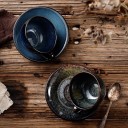 Chávena de cerâmica com pires para café 220 ml Chávena com 10 cm de diâmetro e pires com 15 cm de diâmetro Efeito brilhante com padrão levemente 5