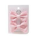 Checked Hair Bows 2 pcs Clips with Bow 6.4 x 3.8 cm Elegant Accessory Hairpins with Bow Stylish Hairstyle Cute Hair Accessories 12