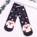 Cheerful Christmas socks made of cotton with a colourful winter design Comfortable socks for festive days Universal size Pack contains one pair 4