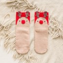 Cheerful Christmas socks made of cotton with a colourful winter design Comfortable socks for festive days Universal size Pack contains one pair 6