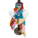 Cheerful Square Women's Scarf Multifunctional Fashion Accessory French Style for Head Neck Hair Body Trend for All Seasons 3