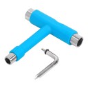 Cheie pentru skateboard în formă de T Unelte multifuncționale cu cheie hexagonală și chei cu tub pentru piulițele roților și kingpin 8