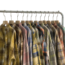 Chemise à carreaux élégante pour femmes avec col Coupe ample avec fermeture à boutons Chemisier stylé en polyester léger pour tous les jours 2