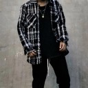 Chemise à carreaux pour homme F722 1