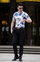 Chemise à motifs de rose J715 3