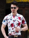 Chemise à motifs de rose J715 5